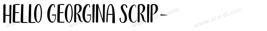 Hello Georgina Scrip字体转换